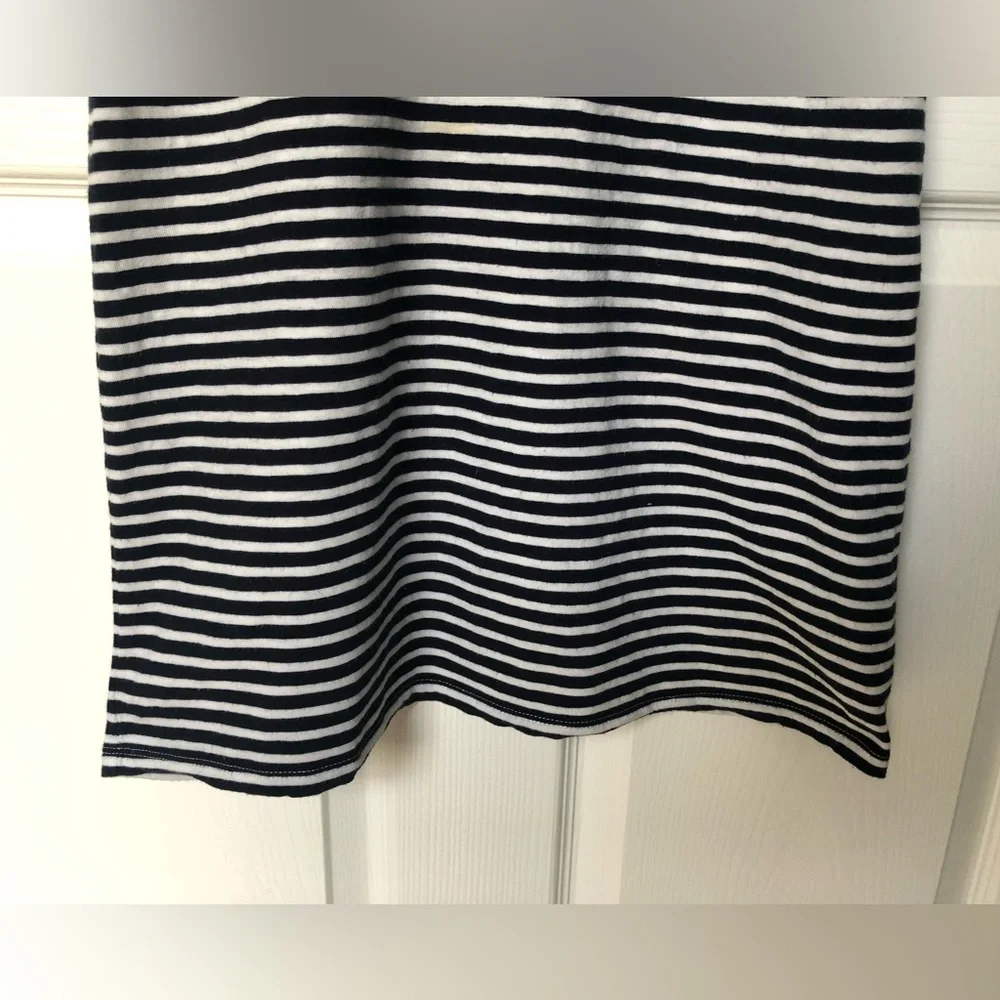 J Crew Navy & White Nautical Striped Racerback Tank Dress Size Small